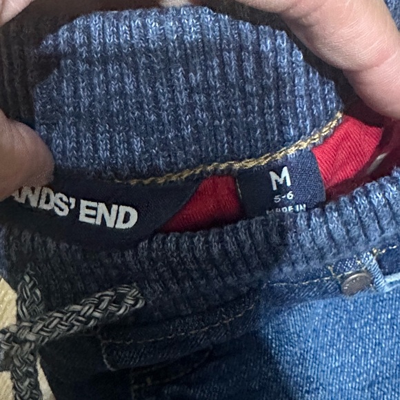 Like new land’s end drawstring jeans size medium 5-6 year old lined - Picture 3 of 3
